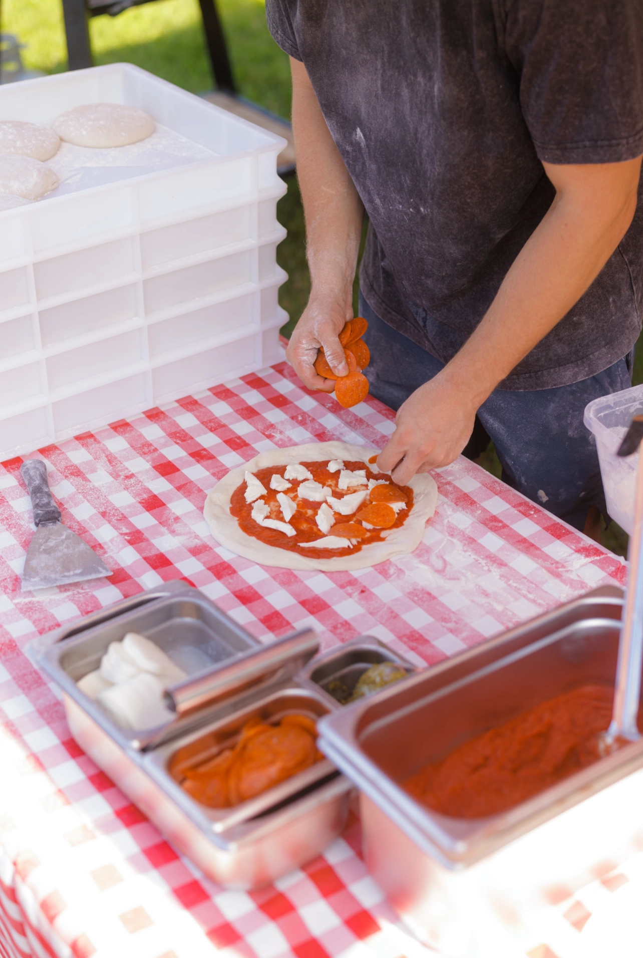 Cheese on pizza